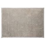 Tapis pour salle de bain chenille uni gris 45x65cm