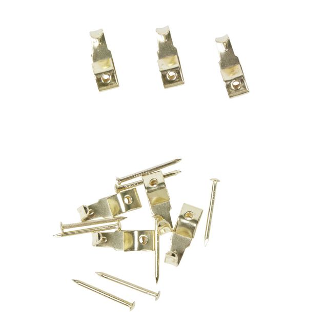 8 crochets &agrave; tableau avec aiguille acier laitonn&eacute; - N&deg;0