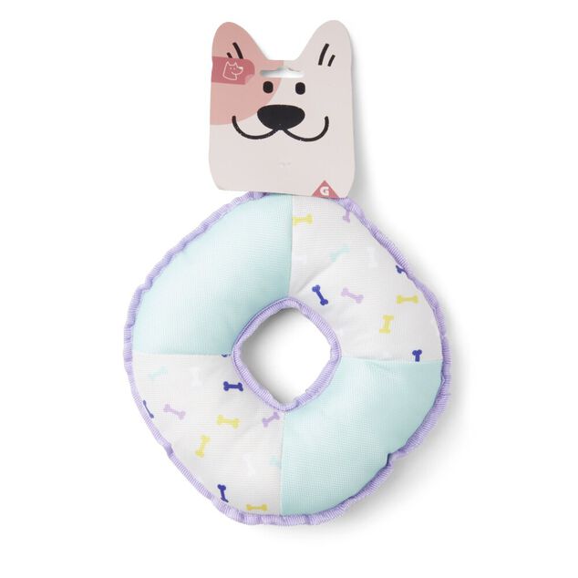 Jouet pour chien en polyester et coton bleu &Oslash;22xH.4 cm