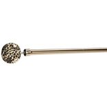 Kit tringle extensible embout martel&eacute; couleur laiton mat L120/210cm