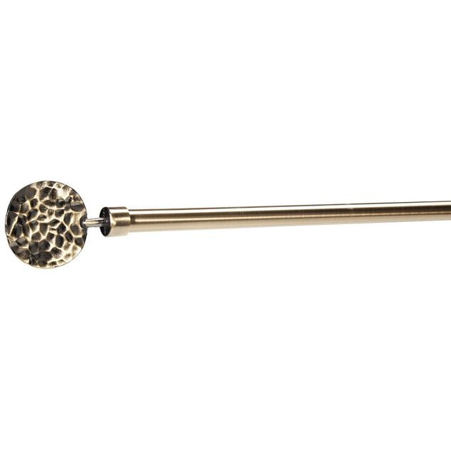 Kit tringle extensible embout martel&eacute; couleur laiton mat L120/210cm