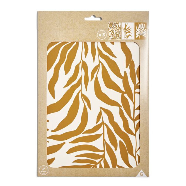 Affiche papier beige et orange 30x40cm