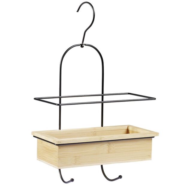 Serviteur de douche bambou avec crochets