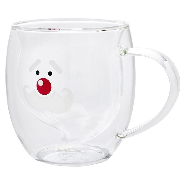 Mug No&euml;l verre double paroi 30cl - 2 mod&egrave;les