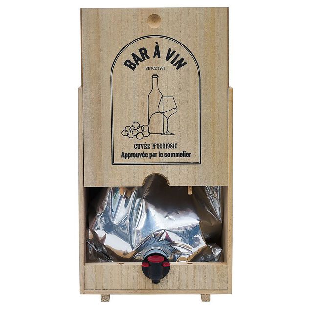 Distributeur de vin en bois pour cubi 5L