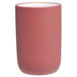 Gobelet c&eacute;ramique rouge int&eacute;rieur blanc &Oslash;6,8xH10cm