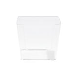 Boîte de rangement salle de bain plastique transparent 16,5x16,5xH14,5 cm