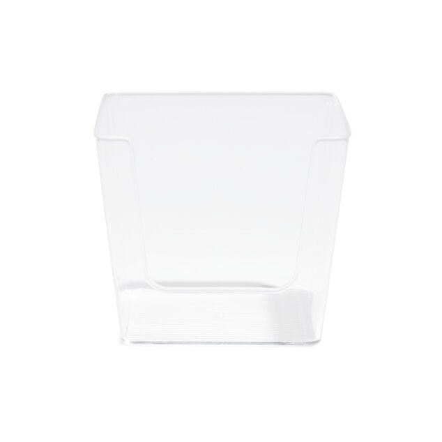 Bo&icirc;te de rangement salle de bain plastique transparent 16,5x16,5xH14,5 cm