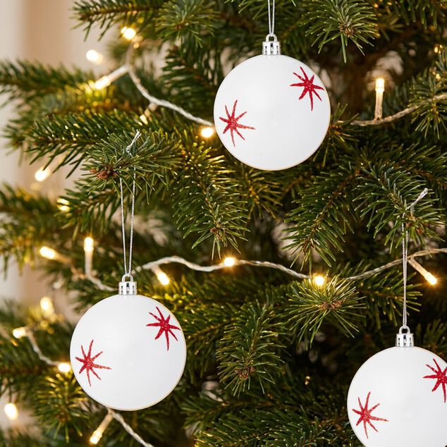 Boule de No&euml;l motif &eacute;tincelle &Oslash;8cm (2  mod&egrave;les)