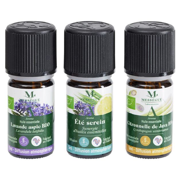 Kit &eacute;t&eacute; paisible huile essentielle bio 5ml x3