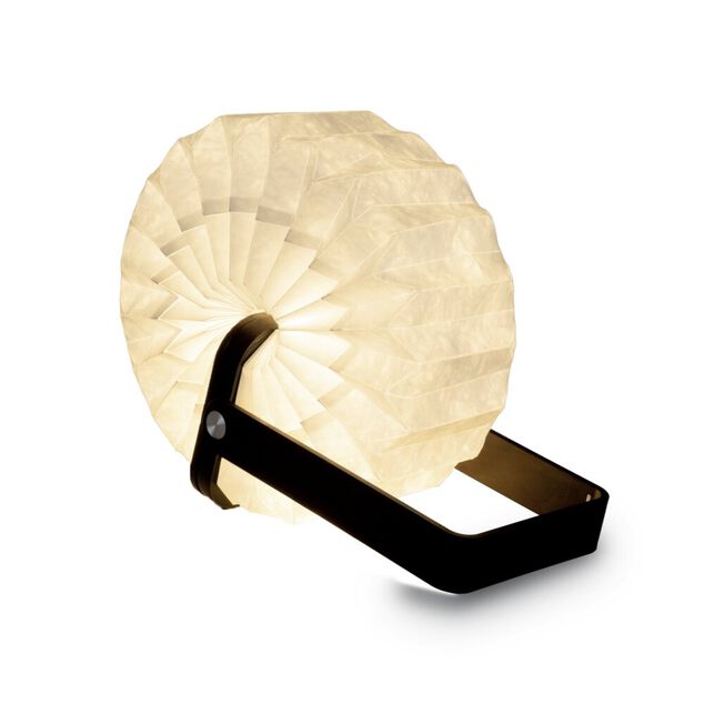 Lampe accord&eacute;on papier et bambou 11,5x10,3xH17,5cm