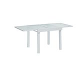 Table de jardin extensible Oslow 4 &agrave; 8 personnes blanc gris