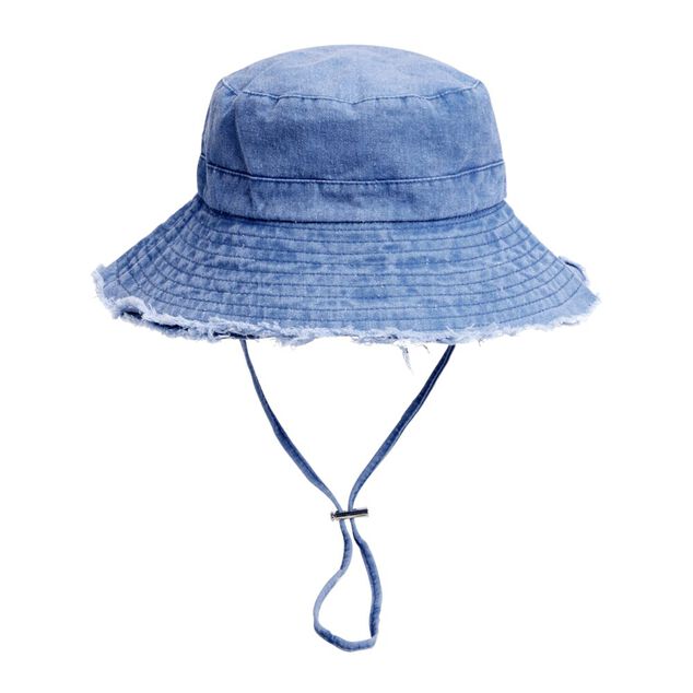 Bob unisexe en coton uni avec cordon ajustable T56/58cm (3 modèles)