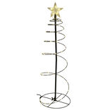 Sapin conique en m&eacute;tal lumineux blanc chaud