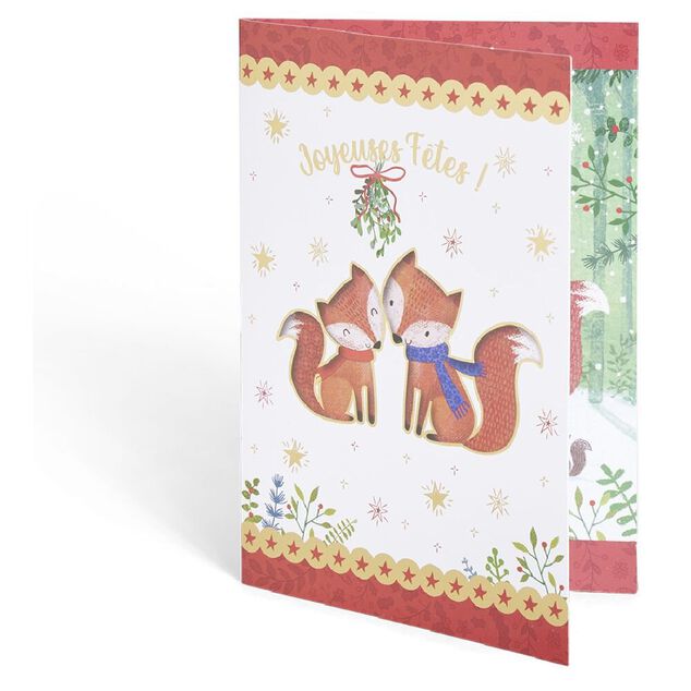 Carte de voeux No&euml;l 12x17cm (plusieurs mod&egrave;les)