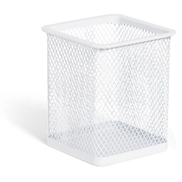 Pot à crayon métal mesh noir ou blanc 8x8cm