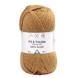 Fil à tricoter acrylique 50g brun marron