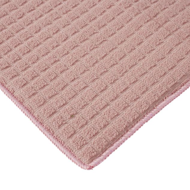 Tapis &eacute;gouttoir tissu absorbant quadrill&eacute; uni 40x50cm (2 mod&egrave;les)
