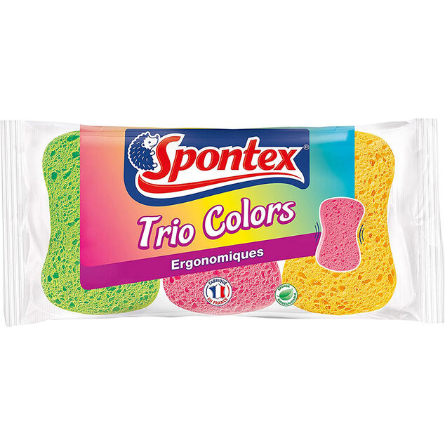 &Eacute;ponge trio colors Spontex x 3
