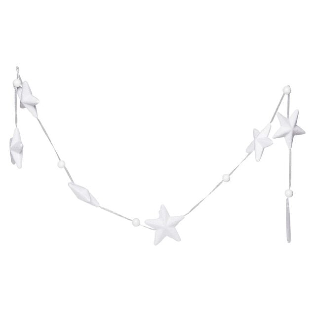 Guirlande de Noël forme en polystyrène blanc 1,8 m