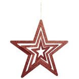 Suspension étoile rouge encastrée XXL