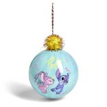 Boule de No&euml;l Stitch avec pompon &Oslash;12cm H15cm