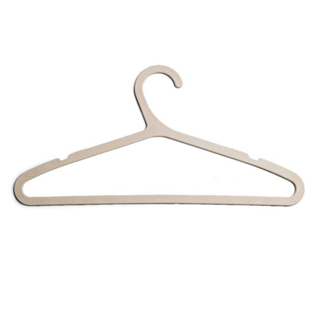 Lot de 25 cintres en paille de bl&eacute; brun 43x21,5cm