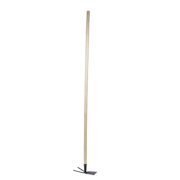 Serfouette grand mod&egrave;le m&eacute;tal noir manche en bois
