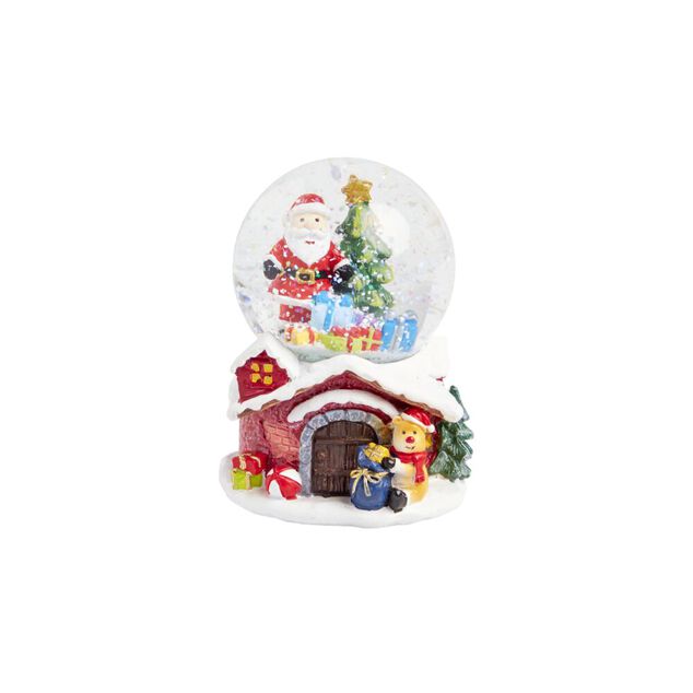 Boule &agrave; neige No&euml;l &Oslash;8,3xH10,5 cm (4 mod&egrave;les)