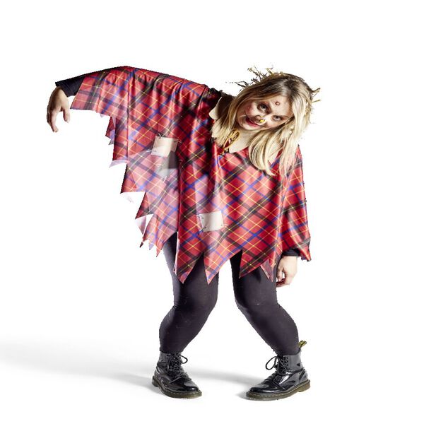 D&eacute;guisement adulte Halloween &eacute;pouvantail poncho - Taille unique