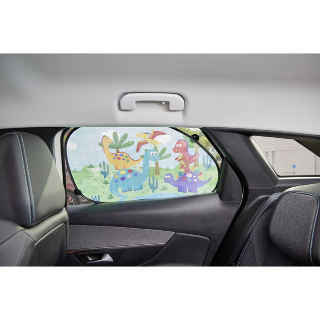Pare-soleil voiture enfant x2 lat&eacute;ral &agrave; ventouses 38x65cm