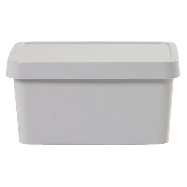 Bo&icirc;te de rangement avec couvercle grise 3,6 L