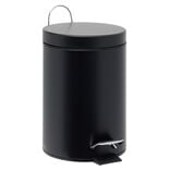 Poubelle salle de bain métal 3L noir