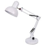 Lampe architecte m&eacute;tal blanc H56cm