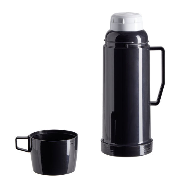 Bouteille isotherme 415ml avec tasse plastique noir