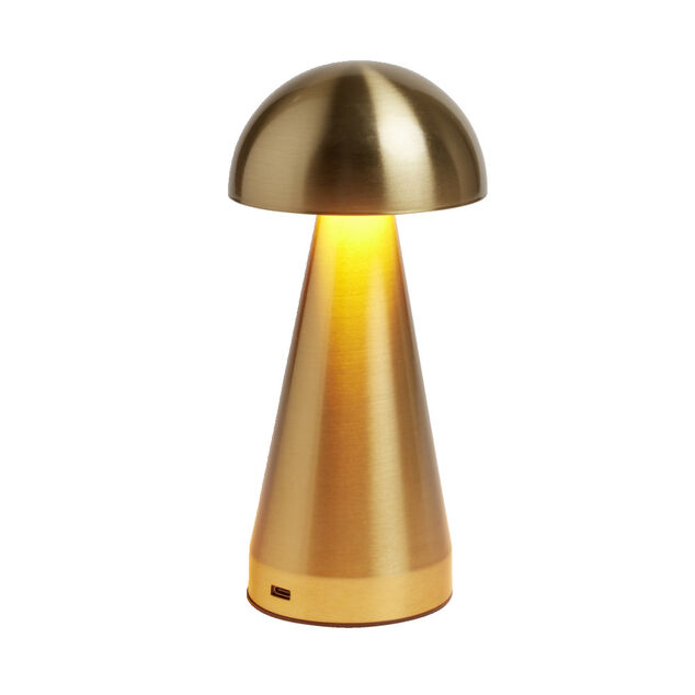 Lampe de table Roundi USB tactile jaune Ø9,5xH22,5cm