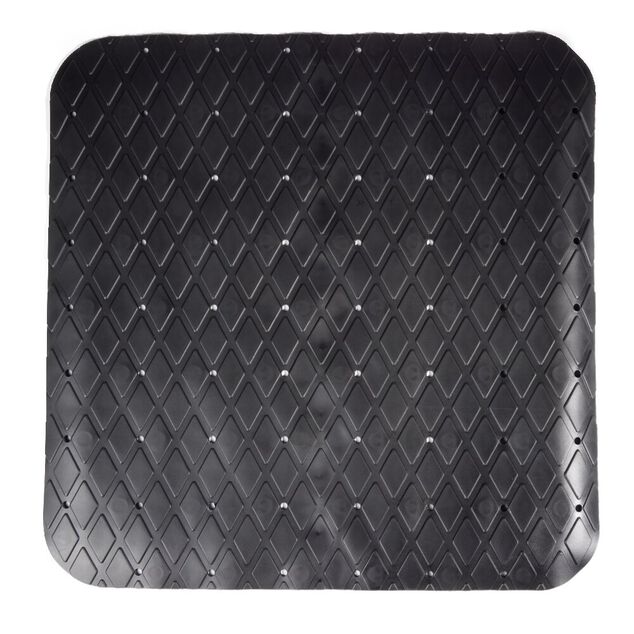 Fond de douche aspect capitonn&eacute; PVC noir 49,5x50,5cm