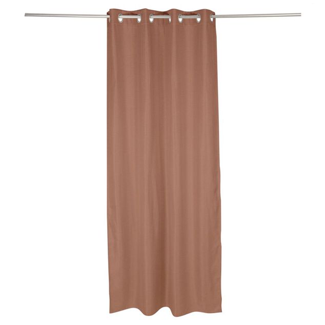 Rideau occultant effet tram&eacute; terracotta 140x240cm
