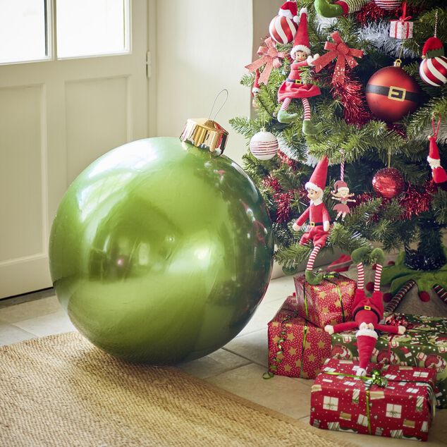 Boule de Noël XL gonflable Ø65cm pompe incluse - 3 coloris