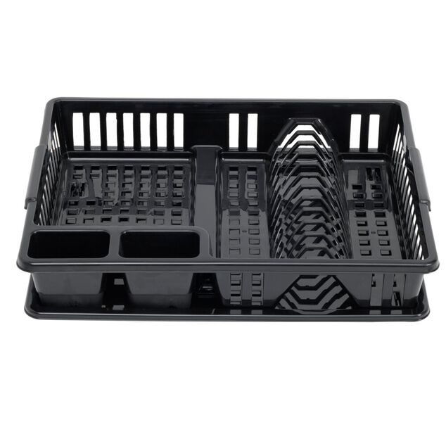 &Eacute;gouttoir &agrave; vaisselle noir