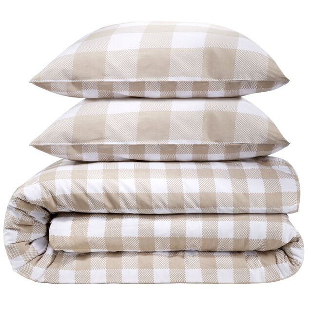 Parure de lit 220x240cm 2 personnes coton à motifs 3 pièces (6 modèles)