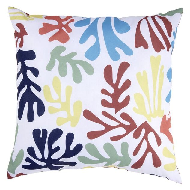 Coussin d'ext&eacute;rieur d&eacute;perlant motif matisse multicolore 40x40cm
