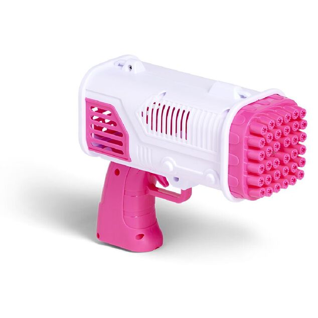 Pistolet &agrave; bulles bazooka 36 buses plastique rose