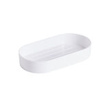 Porte savon plastique blanc 8x13,5cm