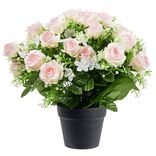 Pot de rose artificielle &Oslash;50xH50cm