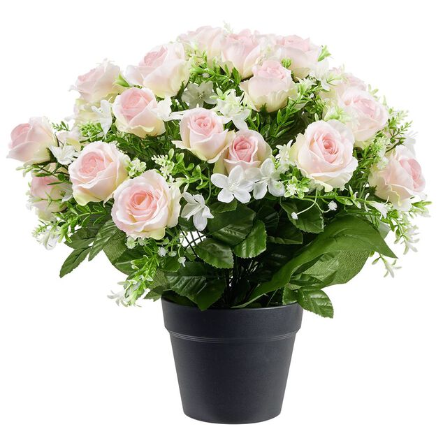 Pot de rose artificielle &Oslash;50xH50cm