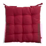 Coussin de chaise 40x40cm à nouettes rouge