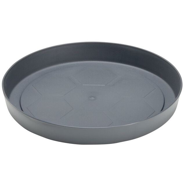 Soucoupe plastique pour pot rond 10L gris anthracite