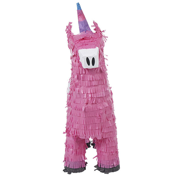 Pi&ntilde;ata lama licorne rose en carton
