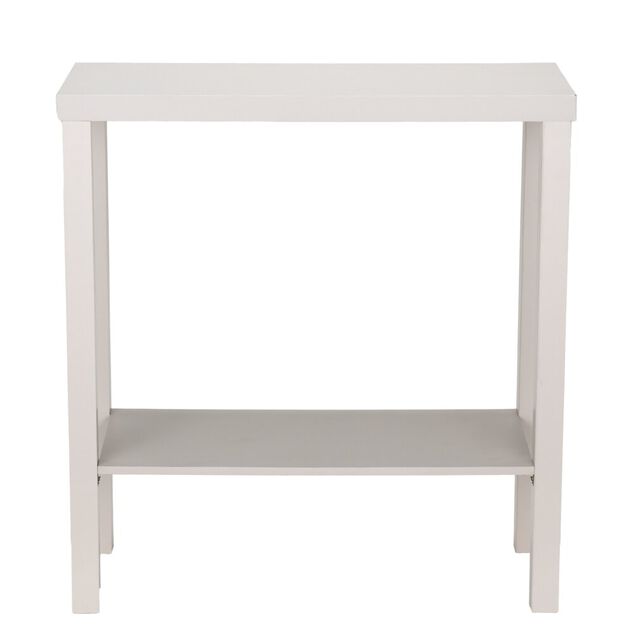 Console en bois Garry 2 niveaux blanche L71xP29,5xH74,6cm